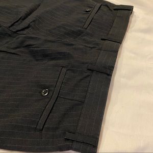 Gray Pinstripe Dress Pants